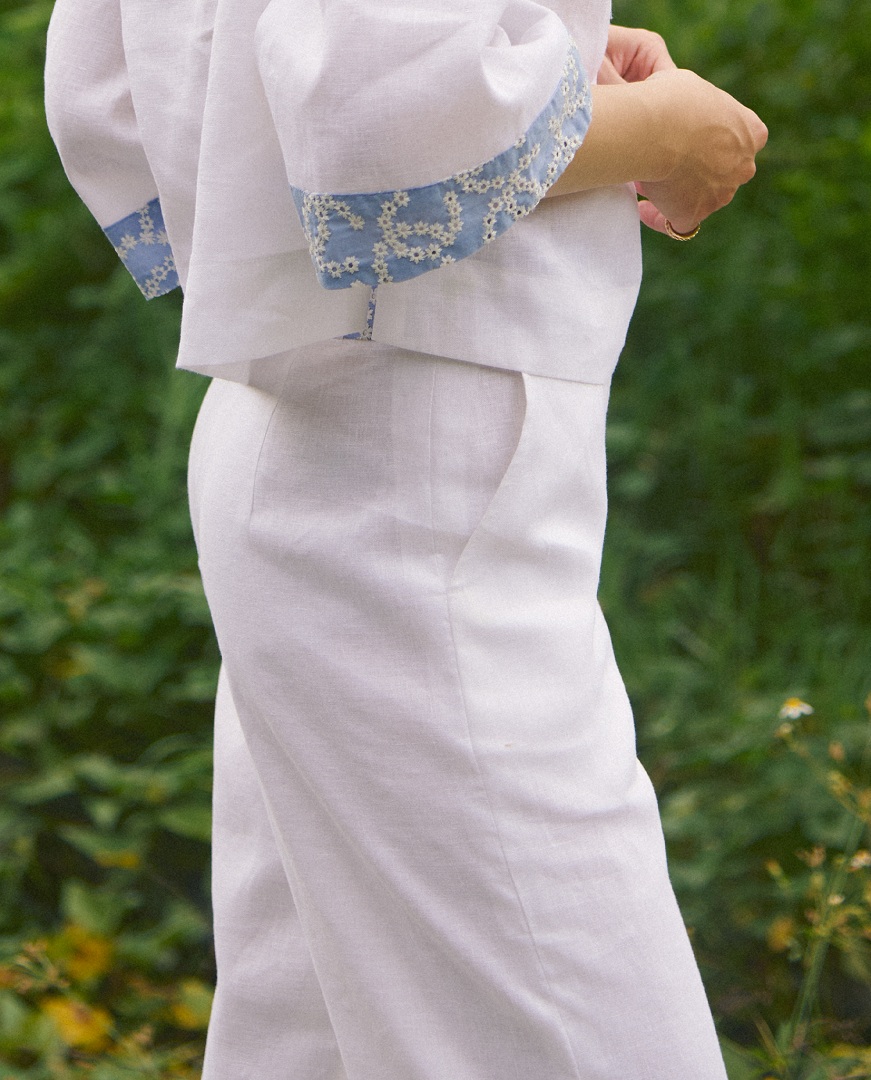 Quần Linen Thêu Thảo PAN233 thời trang thiết kế Hity