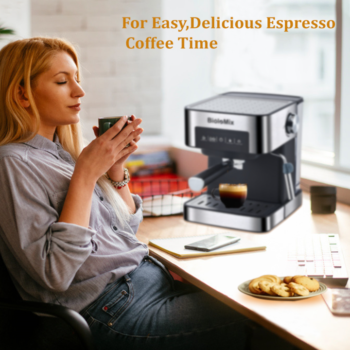 Máy pha cà phê Espresso phiên bản cao cấp thương hiệu BioloMix - HÀNG NHẬP KHẨU