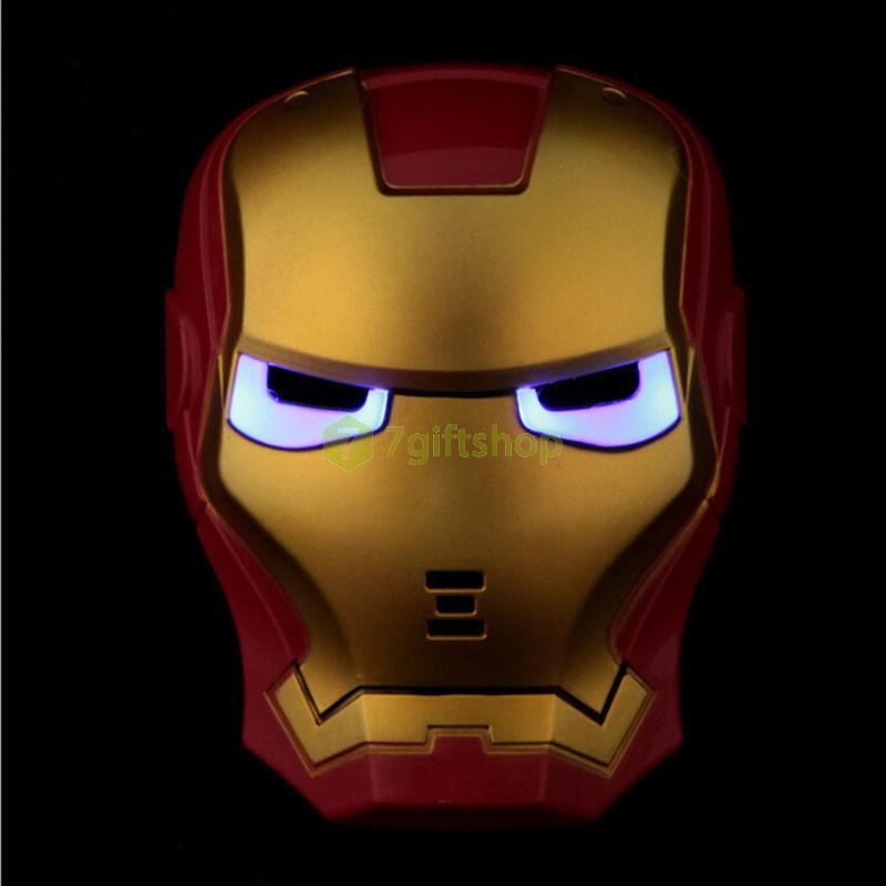 Mặt nạ trung thu người sắt Iron Man có đèn phát sáng ( hàng sẵn )