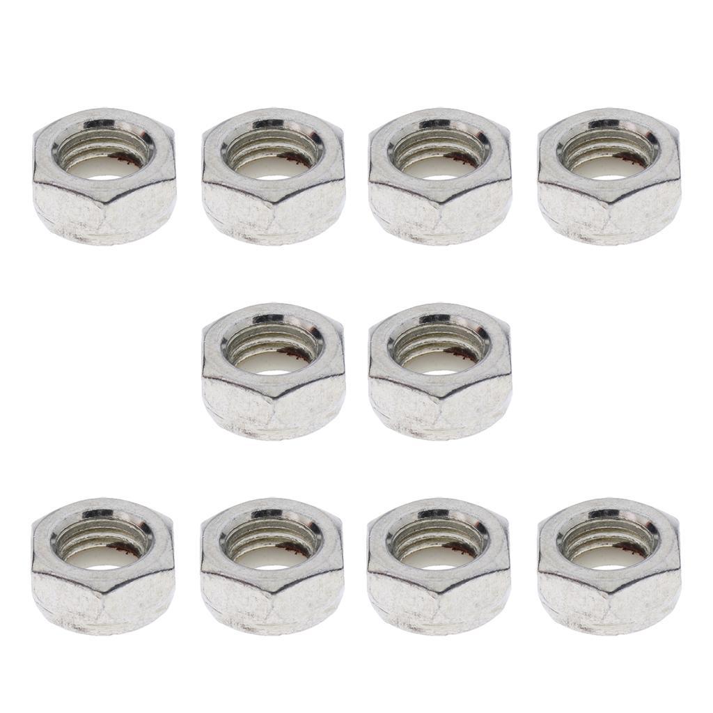 10pcs Skateboard Longboard Truck Wheel Axle Mounting Screw Nuts Replacement