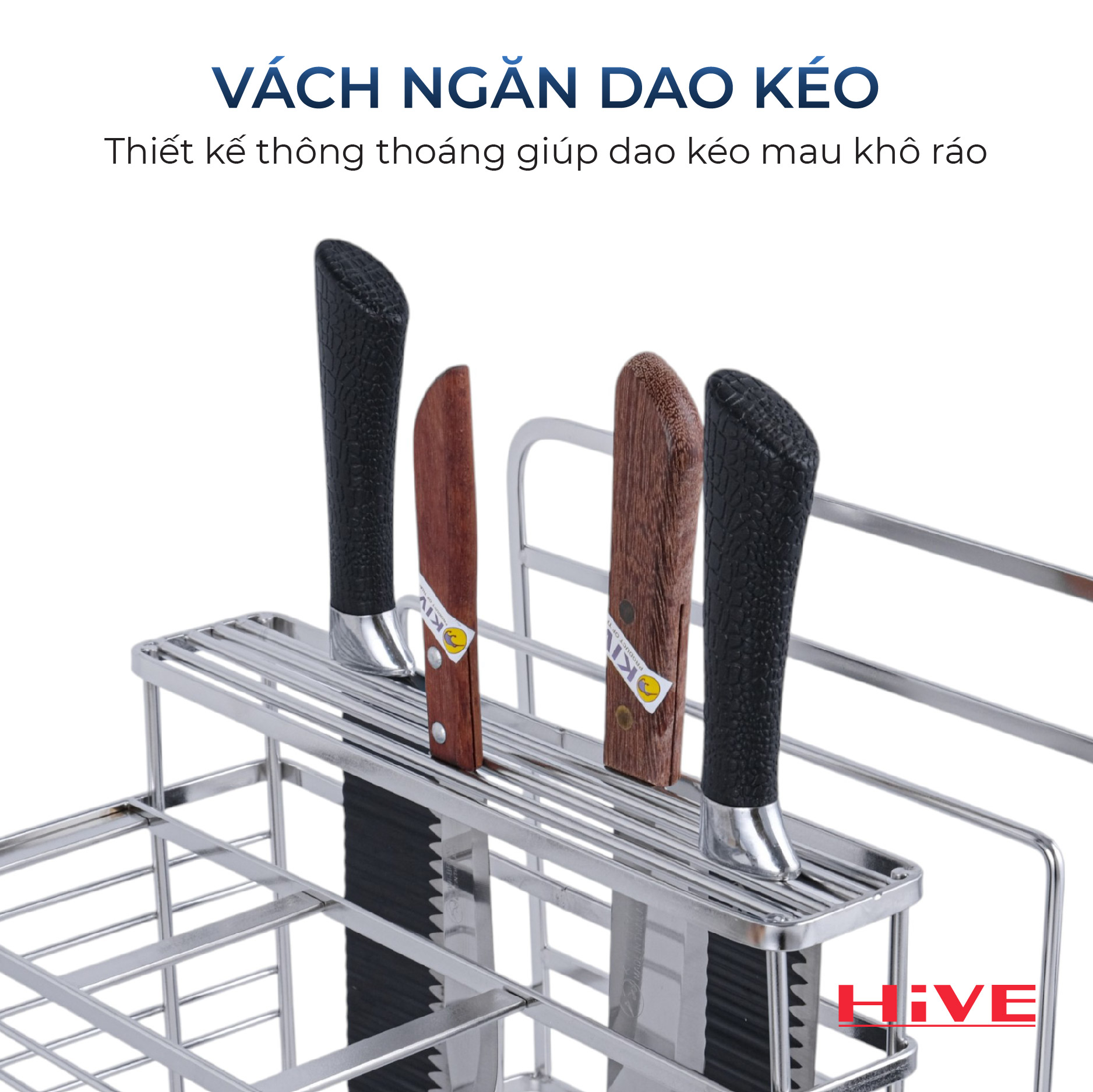 Kệ Đựng Đũa Muỗng Dao Thớt Đa Năng HiVE 2 (NEW COLLECTION)