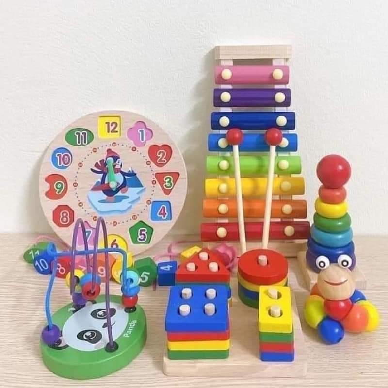 Bộ Combo 6 Món Đồ Chơi Thông Minh Cho Bé Giúp Bé Phát Triển Toàn Diện Các Kỹ Năng Với Chất Liệu An Toàn