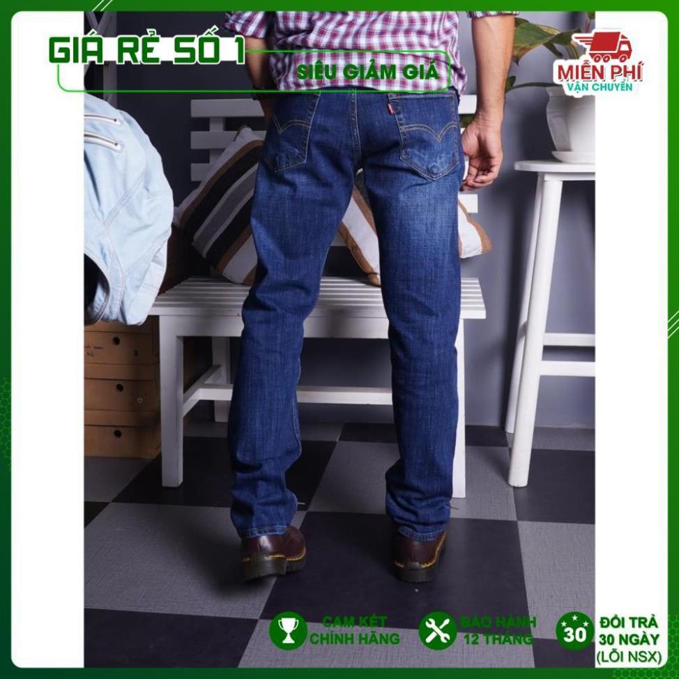 Quần Jeans Hàng xịn Made in Cambodia, ống đứng, dáng suông, co giãn nhẹ.