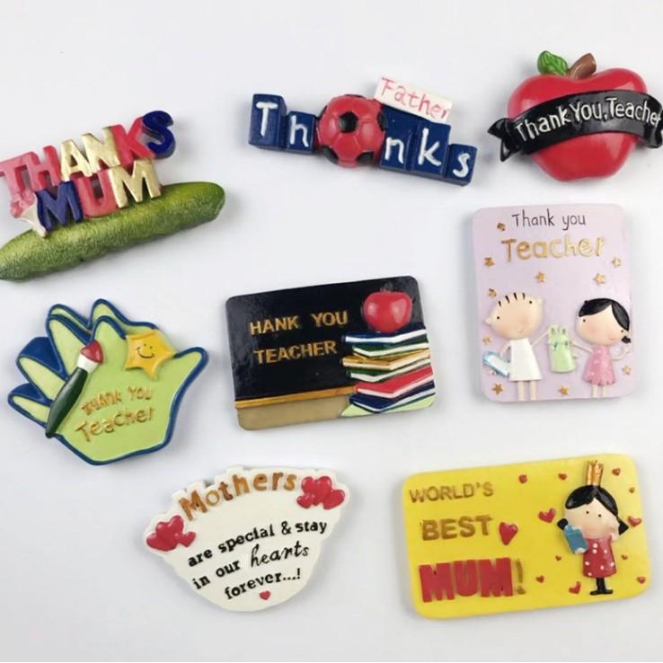 *HN* Charm Thanks dùng trang trí tủ lạnh, dán thiệp ngày của Mẹ, ngày Nhà giáo, DIY