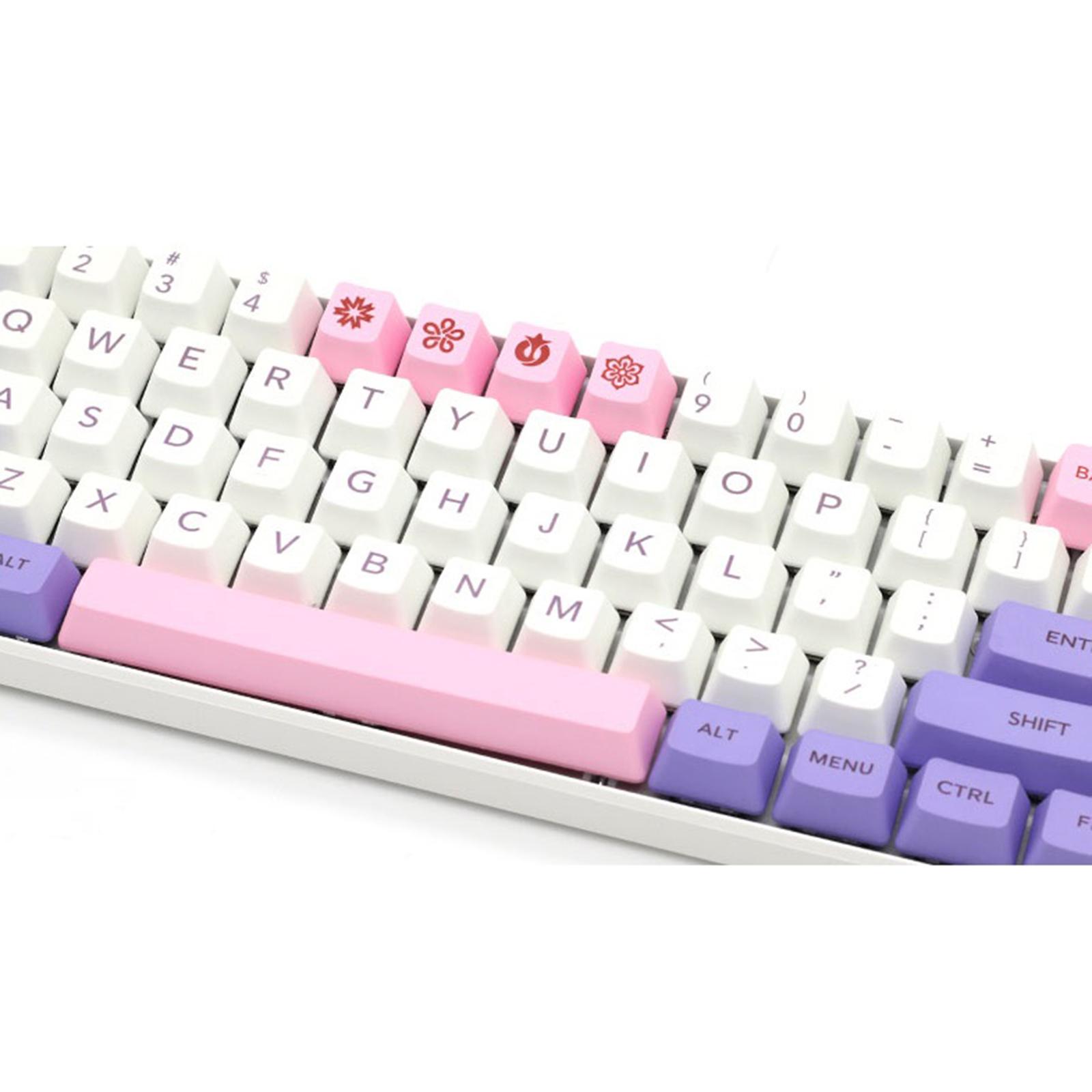 108 Keys Set Mechanical Switch Keyboard Keys 104 Keys Basic And 4 Special DIY Keys Pink And