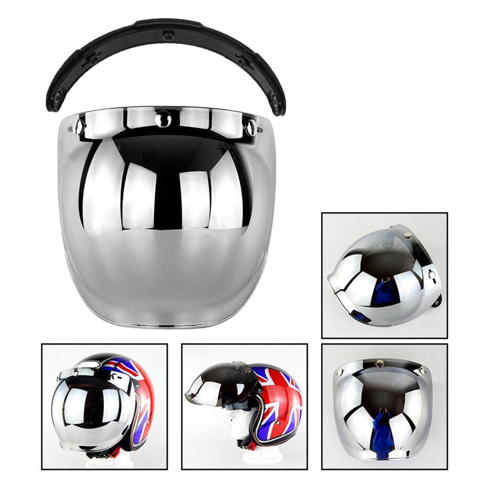 2x Open Face Visor Motorcycle Bubble Visor High Stength PC Lens