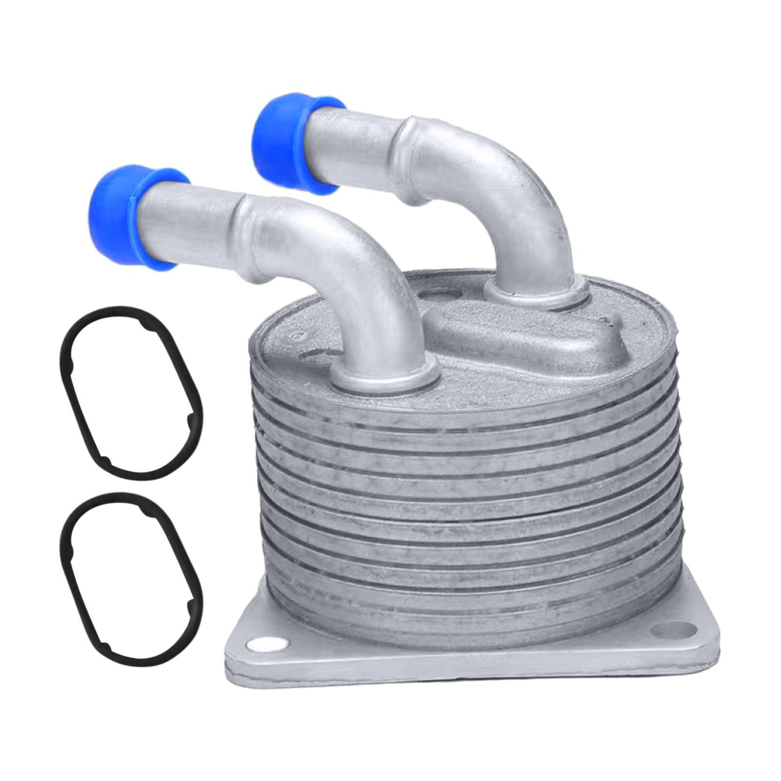 Auto Engine Oil Cooler 24148627861 7089720 with Gaskets for BMW x1 Mini Cooper Oil Cooler Kit Silver