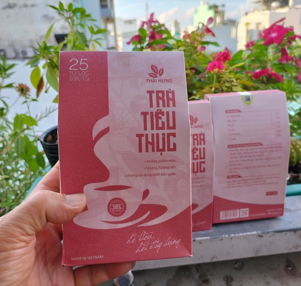 Trà tiêu thực Thái Hưng 25 túi lọc 5g dễ tiêu, hết đầy bụng, giúp nhuận tràng, thải độc, ngăn cản hấp thu chất béo