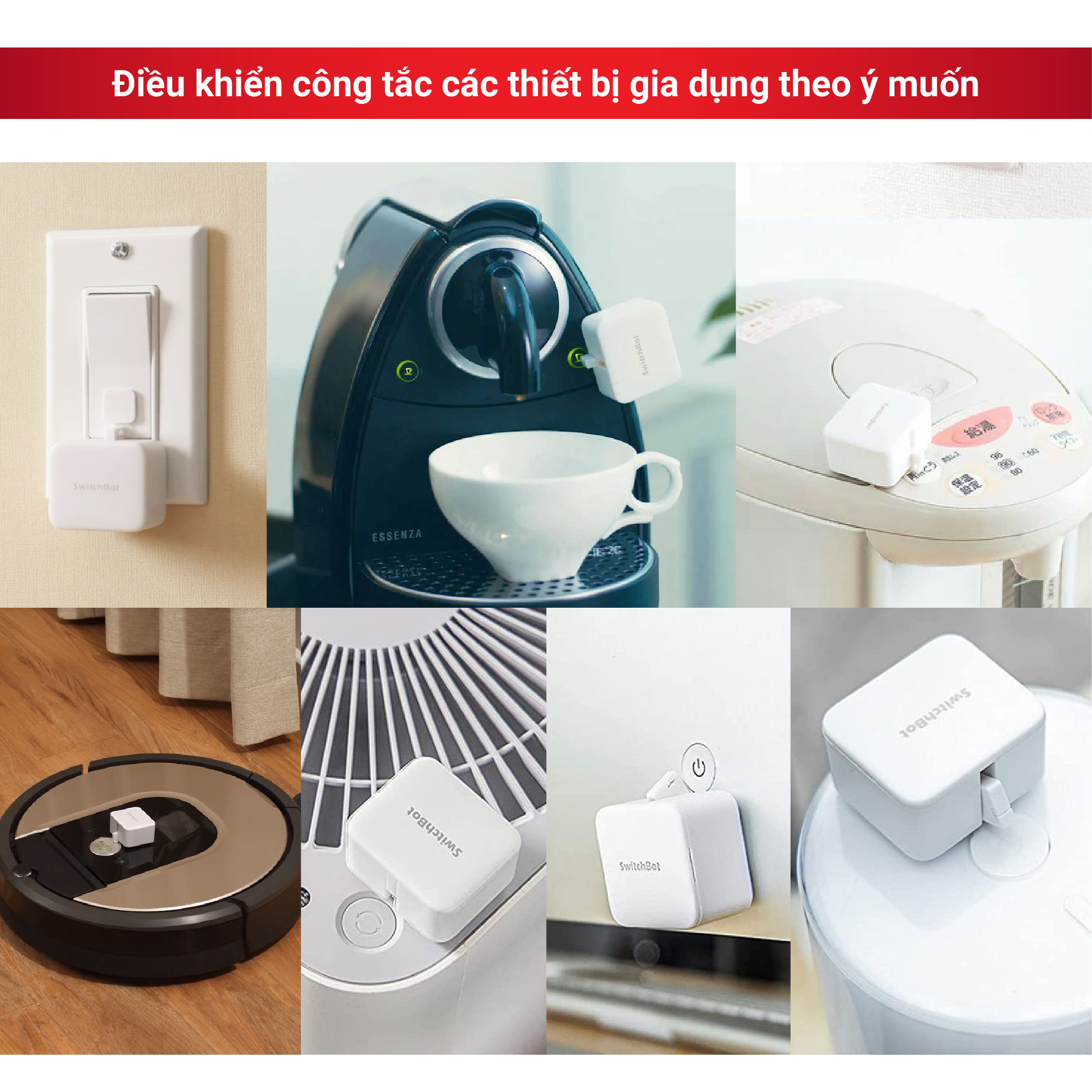 Công tắc thông minh, công tắc điều khiển từ xa SwitchBot Bot, chính hãng, không dây, điều khiển qua app, tương thích với Alexa, Google Home, HomePod and IFTTT
