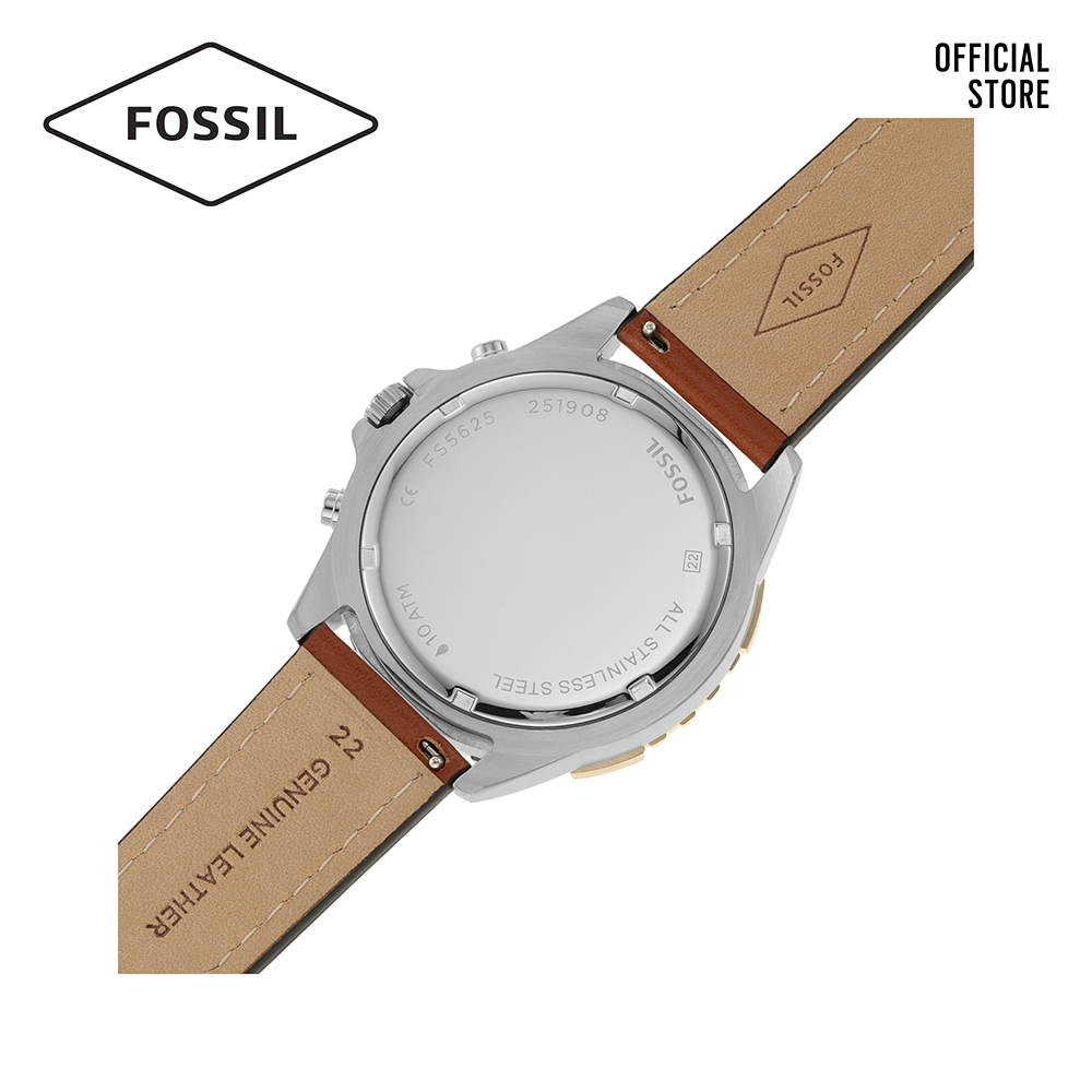 Đồng hồ nam FOSSIL Garret dây da FS5625 - màu nâu