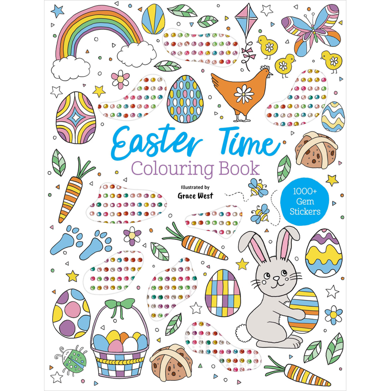 Sách Gem Sticker Colouring Book - Easter
