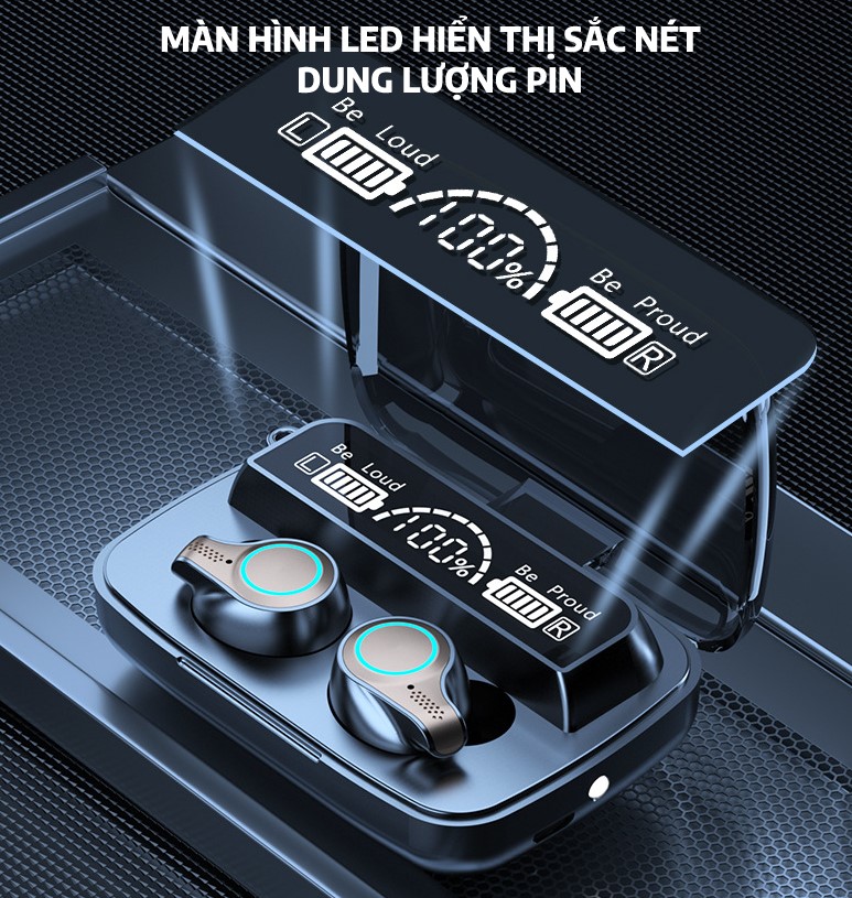 Tai Nghe Bluetooth, Tai Nghe Không Dây M18 TWS 5.0 9D TWS Điều Khiển Cảm Ứng Chống Nước Chất Âm Thanh Hifi Chống Ồn - Hàng Chính Hãng