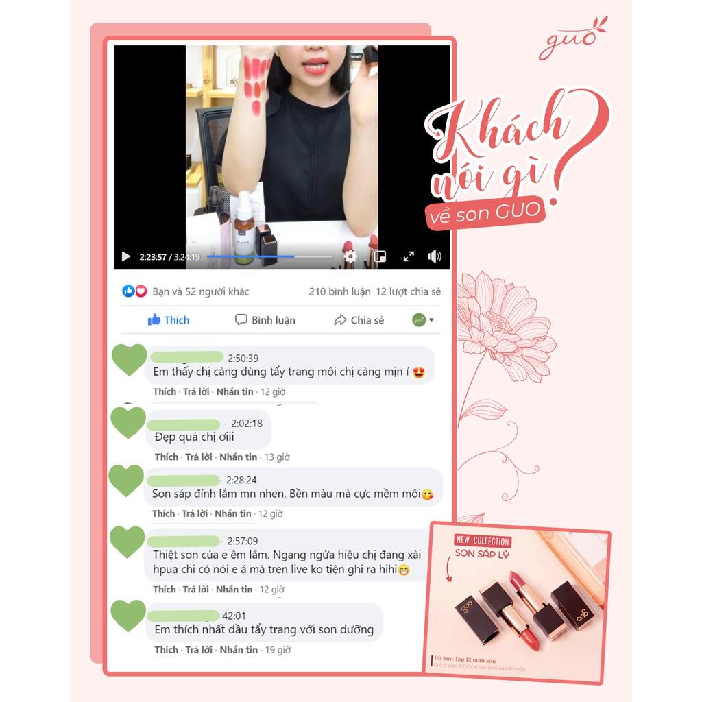 Son Lì Anh Thảo Red Tango Đỏ Vang GUO - True Matte Lipstick 5gr