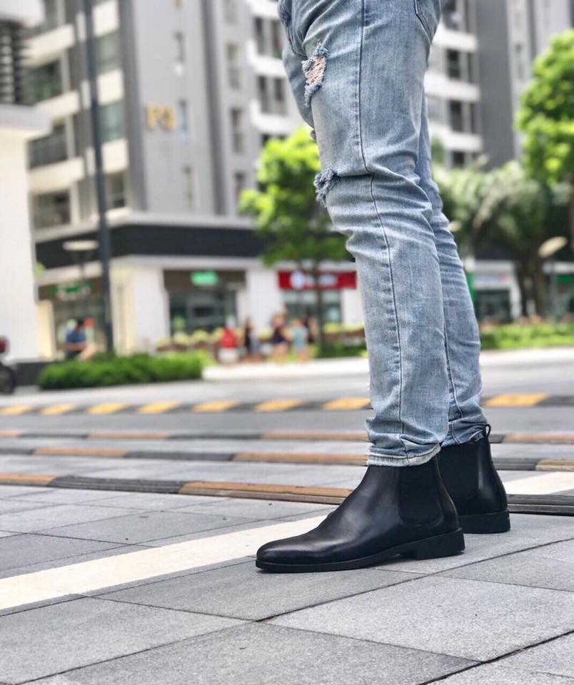 Giày Nam Chelsea Boots Tăng Chiều Cao 7cm Kín Đáo Không Lộ Chính Hãng UDANY - GCN11