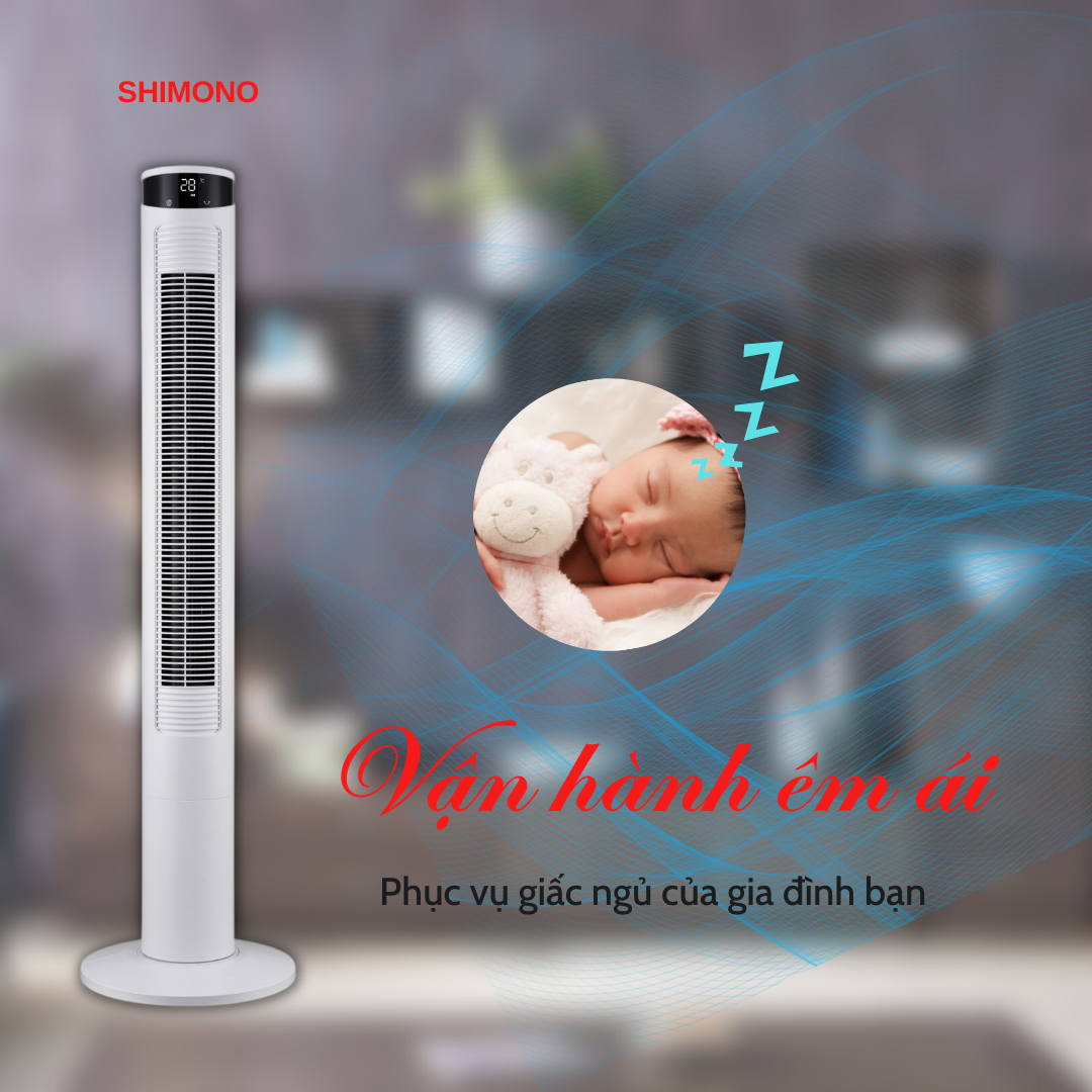 Quạt Tháp SHIMONO SM-TF46LS Cao Cấp Màn Hình LED Hiển Thị Nhiệt Độ BH 12 Tháng - 2 Màu lựa chọn Hàng Chính Hãng