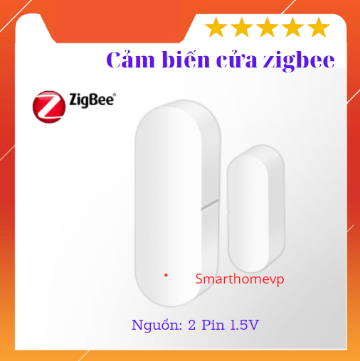 Cảm biến cửa sóng zigbee, điều khiển qua app tuya/smartlife