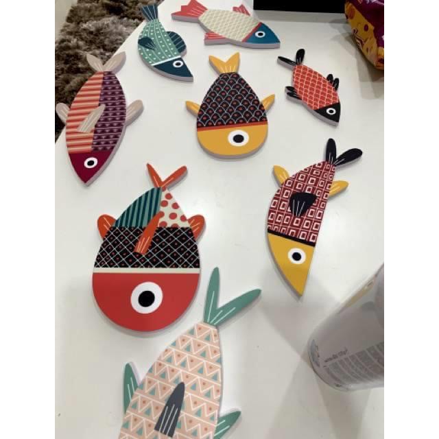 BỘ TRANH TREO TƯỜNG COLOR FISHES PHONG CÁCH NHẬT BẢN, TRANH TREO TƯỜNG PHÒNG KHÁCH, PHÒNG NGỦ , PHÒNG ĂN