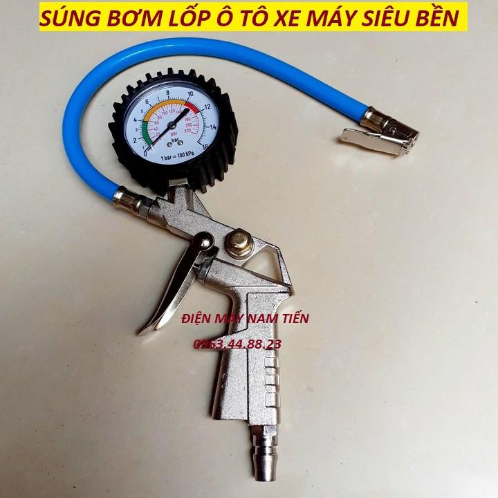 Dụng cụ Bơm Lốp Ô Tô Xe Máy Xe Đạp Cao Cấp