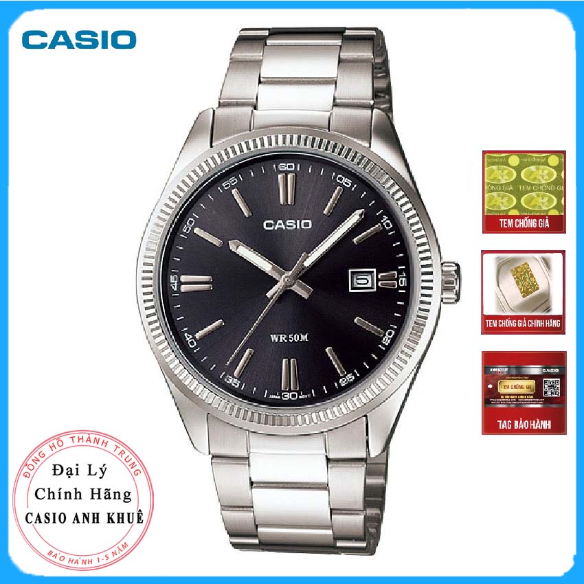 Đồng Hồ Nam Casio Chính Hãng MTP-1302D-1A1V Dây Kim Loại