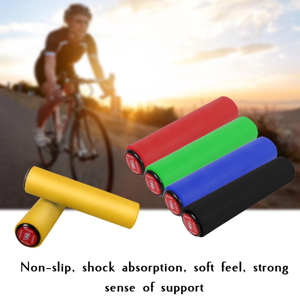 2 Tay Lái Xe Đạp Bằng Silicone Chống Trượt Chống Sốc