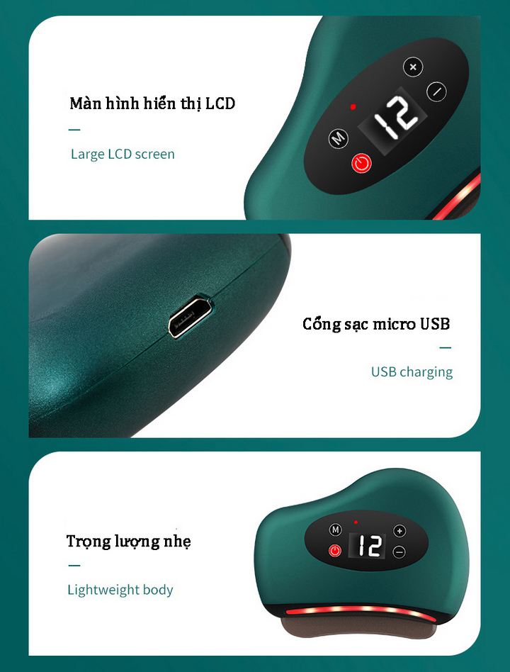 Máy Massage Chăm Sóc Da Thông Minh, Tác Dụng Cạo Gió Chống Lão Hóa Vline Facial Care - Home and Garden