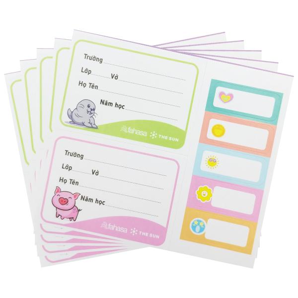 Combo 5 Tập Sinh Viên Cute Animal - Miền Nam - Kẻ Ngang Có Chấm - 200 Trang 80gsm - Fahasa 01 - Tặng Nhãn Vở Kèm Sticker