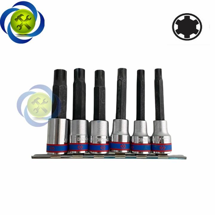 Bộ đầu tuýp lục giác sao Kingtony 4116PR loại 1/2 6 chi tiết