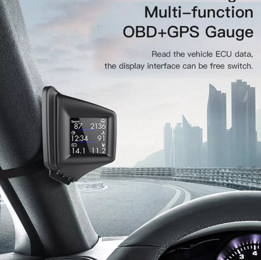 Thiết bị Hud hiển thị tốc độ OBD2 + GPS báo km xóa mã lỗi ô tô kiểm soát tổng thể xe bản đặc biệt loại tốt