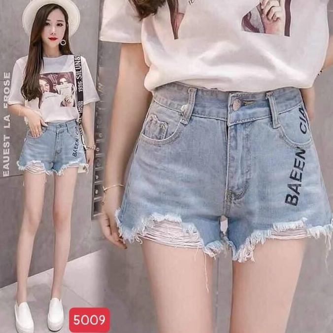 Quần short jean nữ cao cấp murad_fashion, quần bò nữ ngắn màu xanh thêu chữ đẹp phong cách HÀN QUỐC 2021 SJN5009