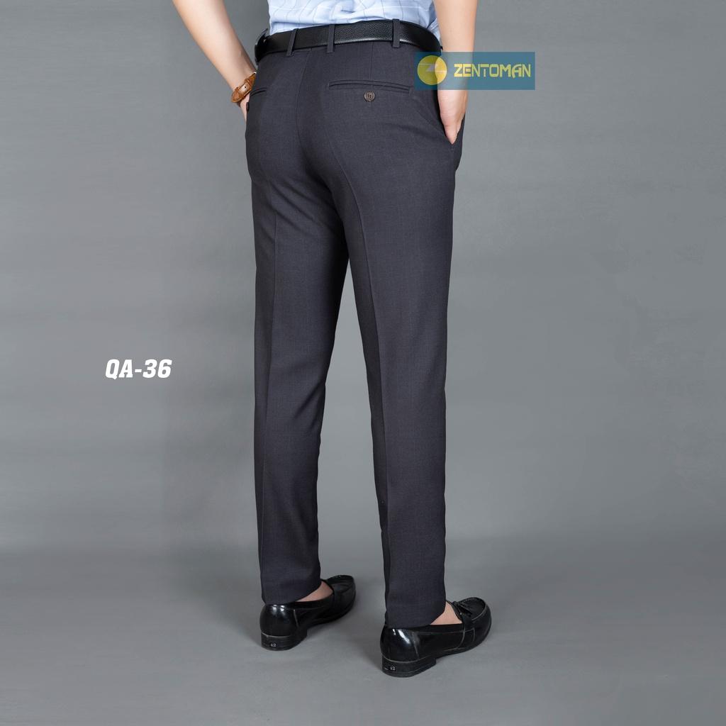 Quần âu nam ZENTOMAN cao cấp Hàn Quốc chống nhăn co giãn nhẹ ống suông không bai xù QA36