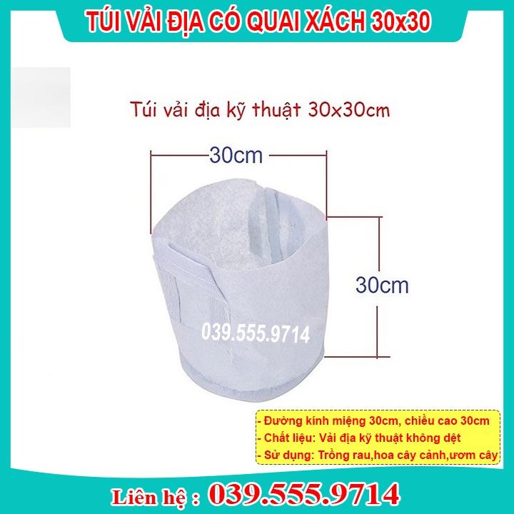 5 TÚI VẢI ĐỊA TRỒNG CÂY CÓ 2 QUAI XÁCH SIZE 30x30 BỀN ĐẸP