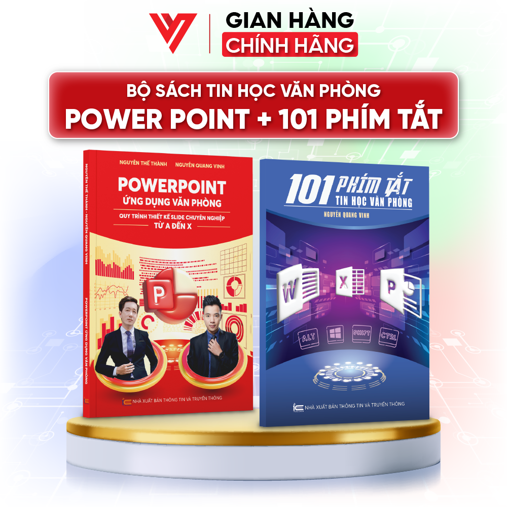 Bộ Sách Hay Tin Học Văn Phòng PowerPoint Và 101 Phím Tắt Nâng Cao Kỹ Năng Thuyết Trình