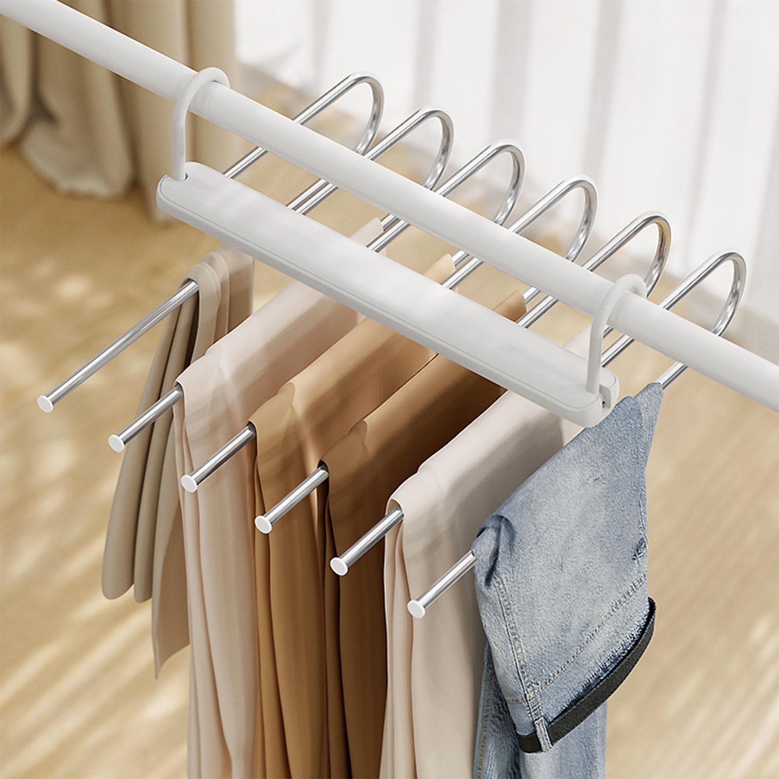 Multipurpose Folding Pants Hanger Clothes Hanger for Wardrobe Laundry Room