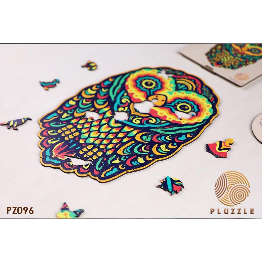 PLUZZLE Bộ xếp hình gỗ thông minh puzzle đồ chơi ghép hình - Con Cú - PZ096