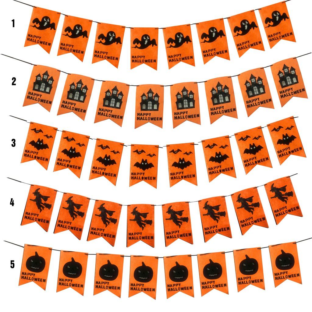 Dây cờ treo tường trang trí Halloween dài 2m