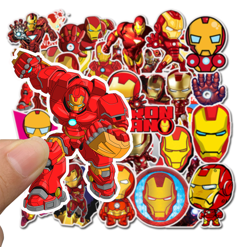 Sticker 35 miếng hình dán Người Sắt - hàng nhập khẩu