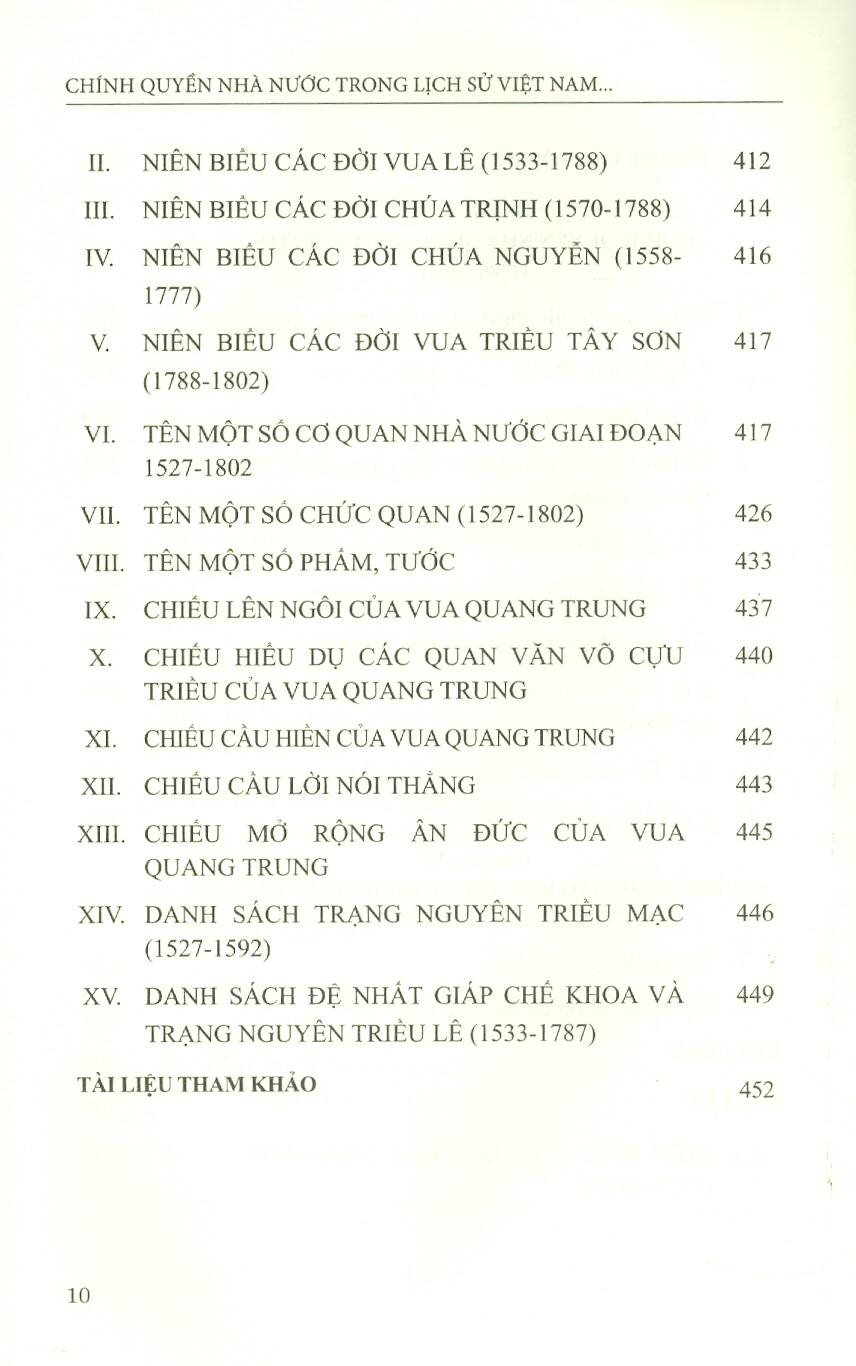 Chính Quyền Nhà Nước Trong Lịch Sử Việt Nam Trong Lịch Sử Việt Nam (1527-1802) (Tái bản có sửa chữa)