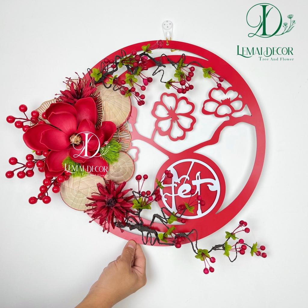 Vòng hoa treo cửa trang trí đường kính 35-45cm