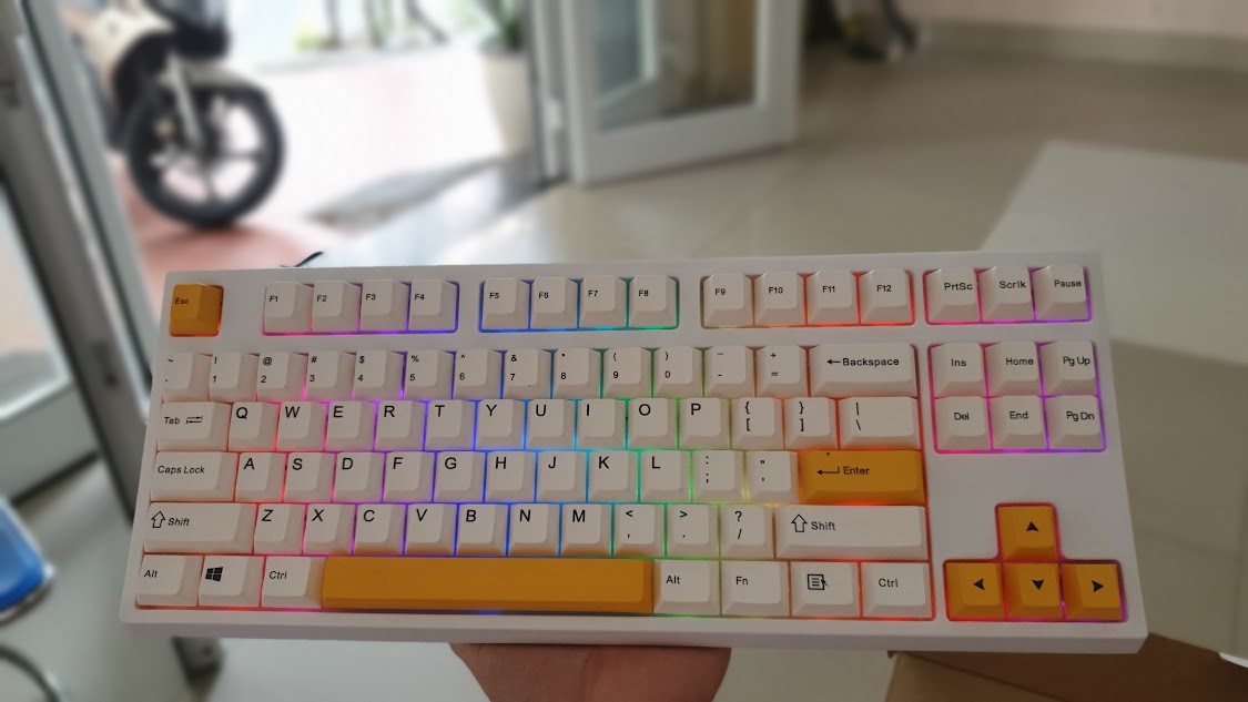 Bàn phím keycool KC87 3 modes Hotswap Gateron red Swich - Hàng chính hãng