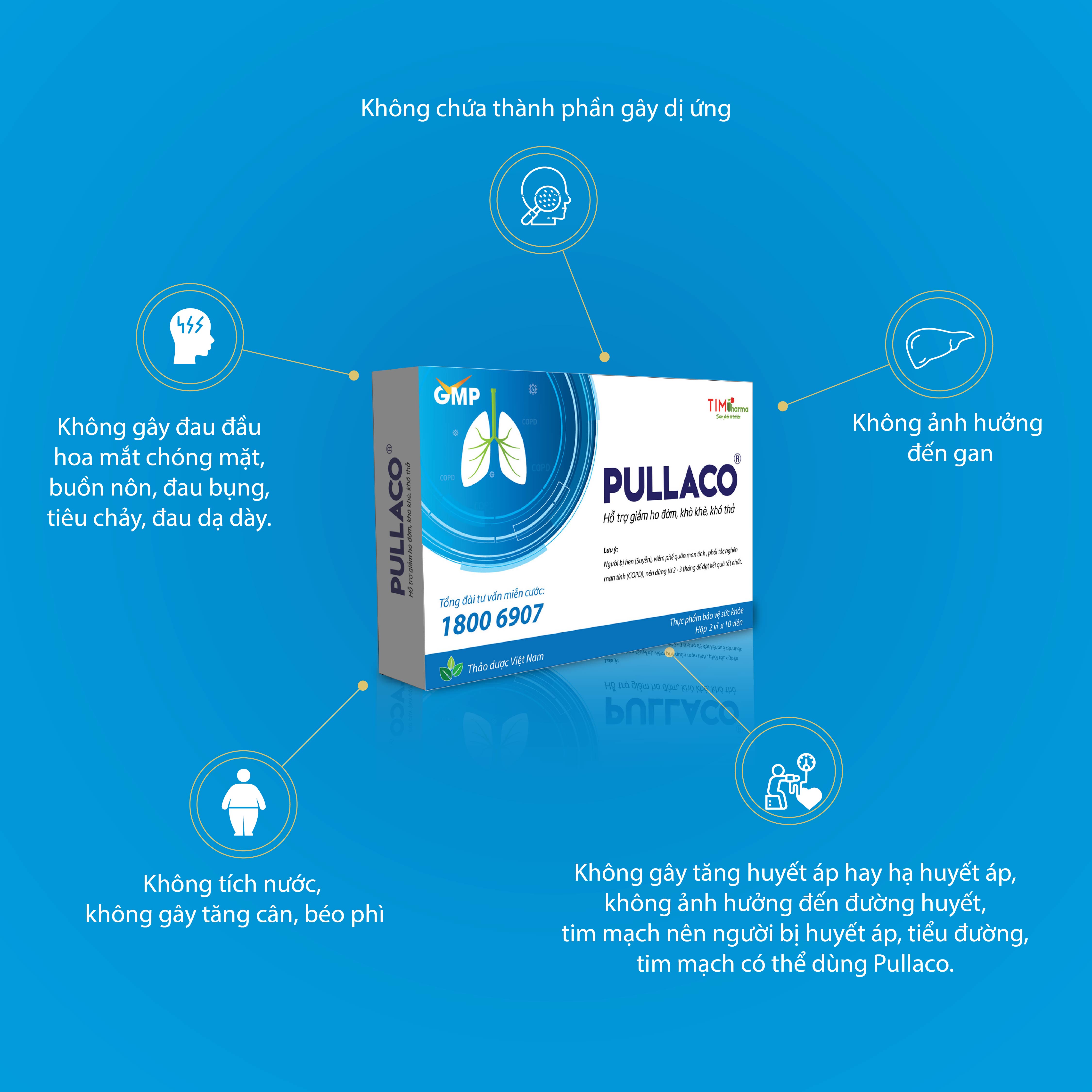 TPBVSK PULLACO – Hỗ trợ giảm ho đờm, khò khè, khó thở