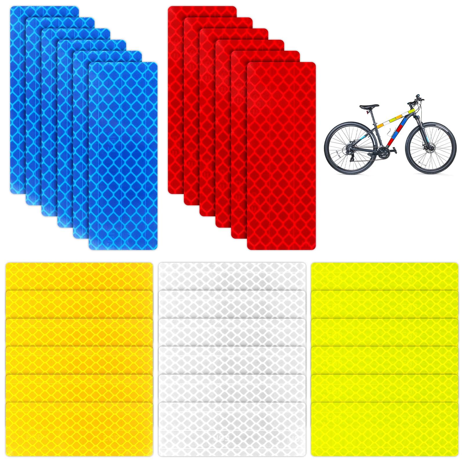Phản xạ nhãn dán 30 mảnh 8 * 3cm Sticker Sticker Phản xạ Sticker Phim tự kết phản viên cho mũ bảo hiểm xe đạp xe đạp