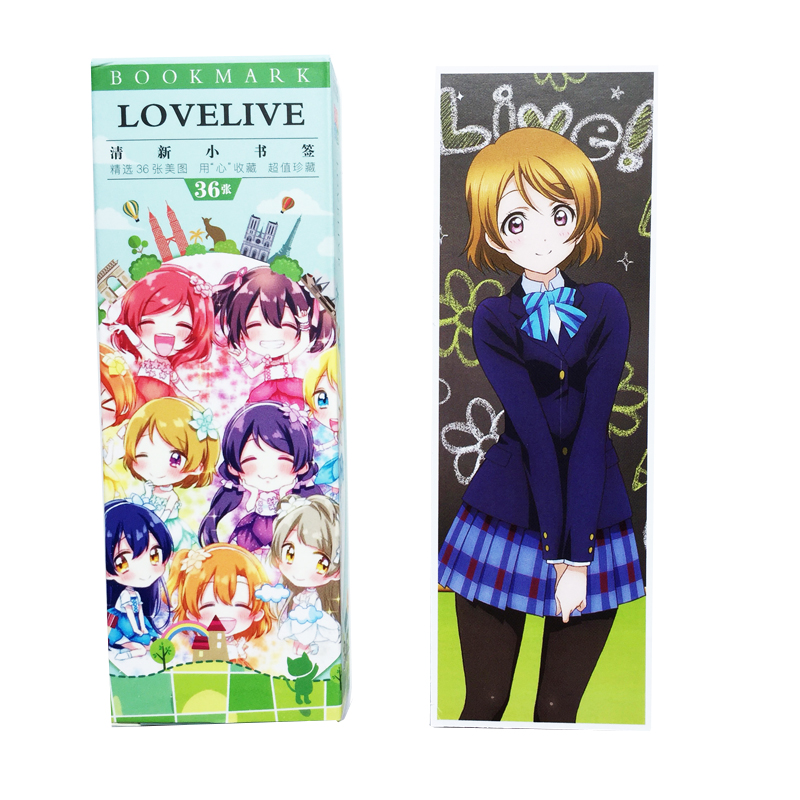 Bộ 36 Thẻ Đánh Dấu Trang Sách Bookmark Anime Love Live! School Idol Project