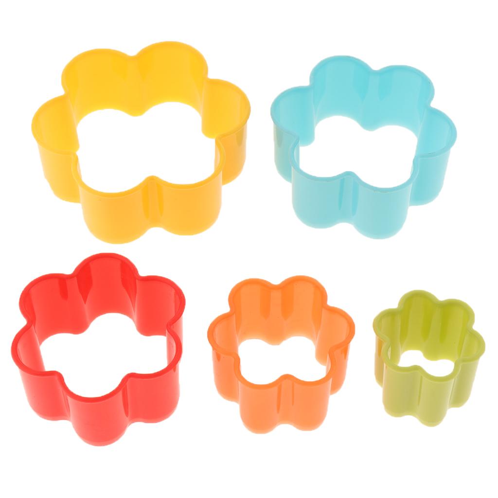 5Pcs Cookie Cutter Set Biscuit Sandwich Fondant Cake Fruit Vegetable Flower