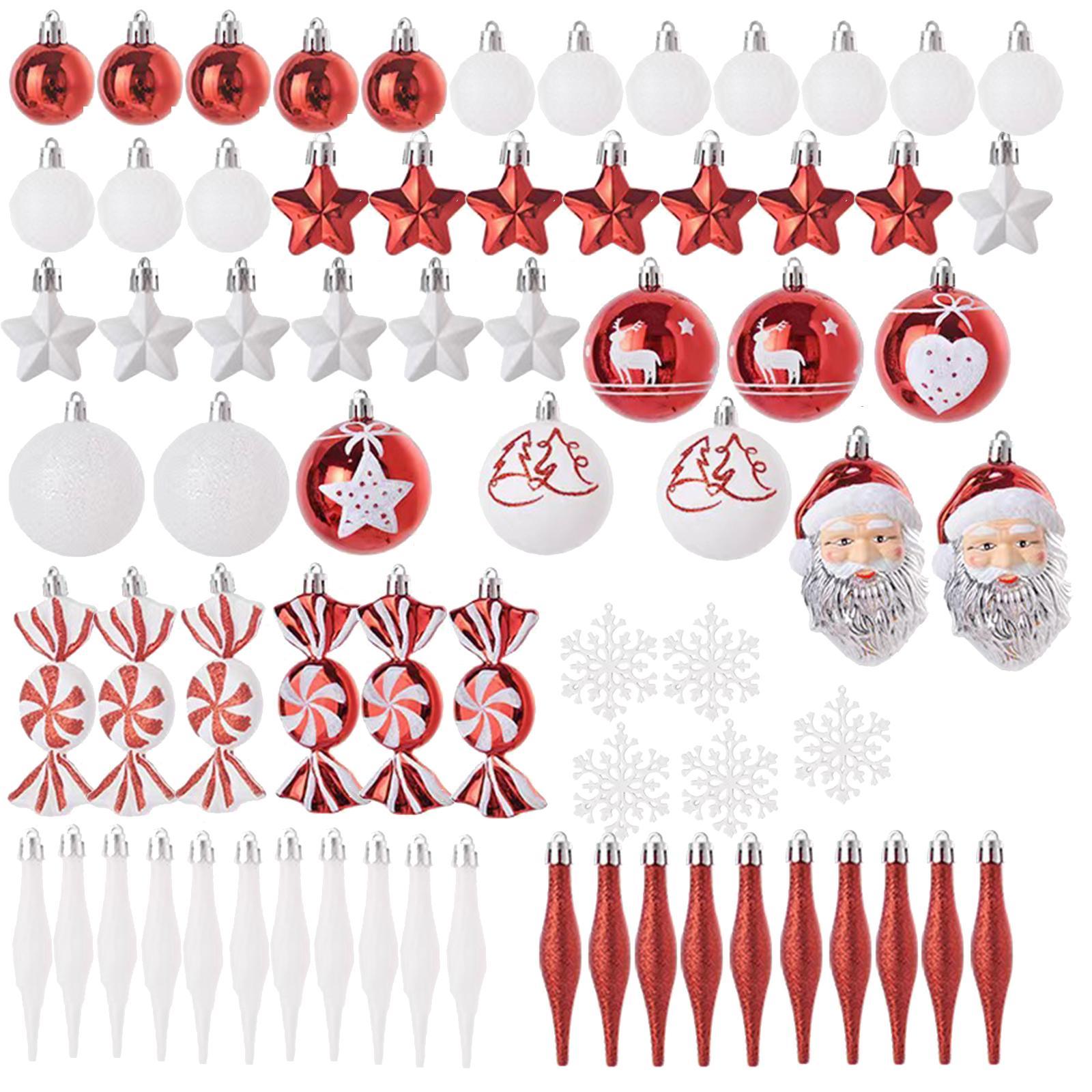 70 Pieces Christmas Ball Ornaments for Festive Photo Prop Party Supplies
