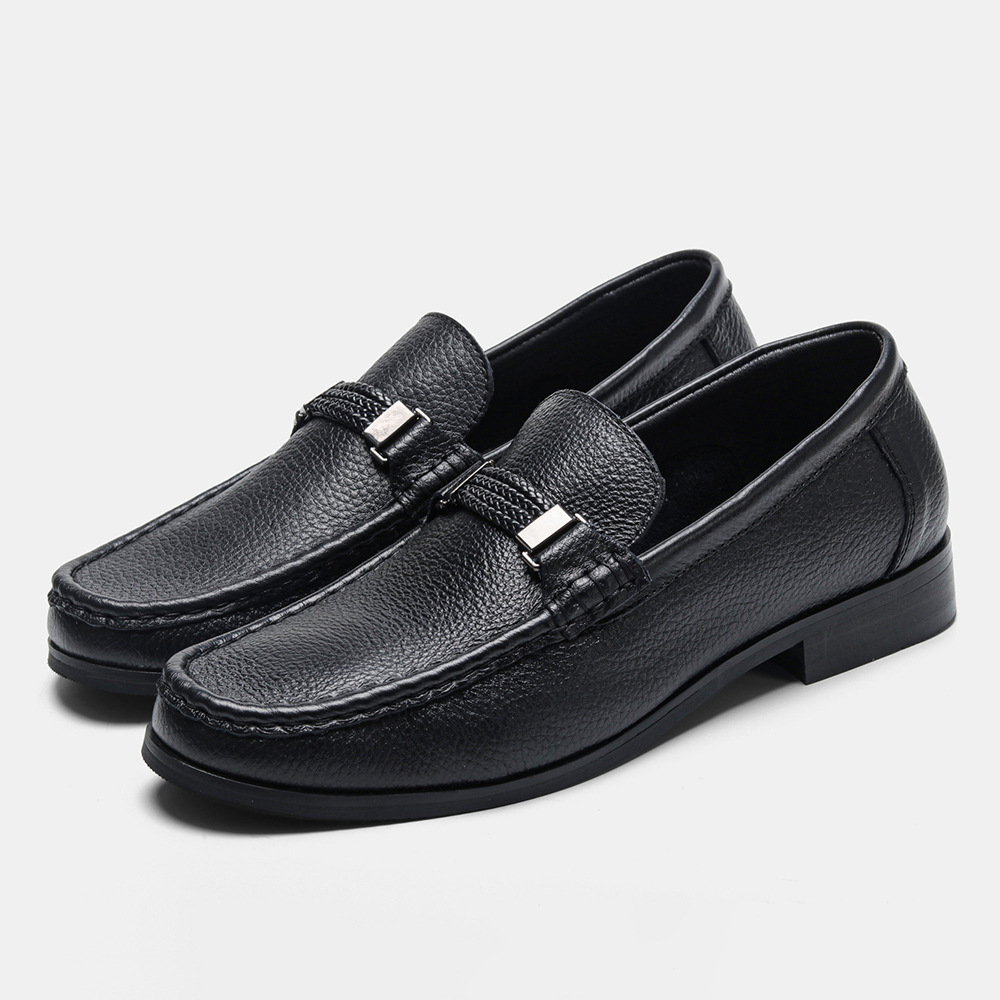 Giày tây lười công sở, giày xỏ penny loafer big size cỡ lớn Eu:45-46 cho nam cao to chân ú bè - GT199