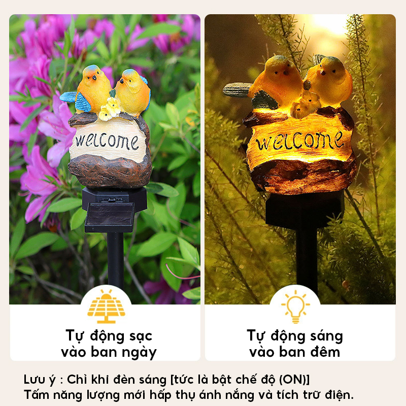 Đèn Trang Trí Năng Lượng Mặt Trời Tổ Chim, Tạo Không Gian Ấm Áp Cho Gia Đình Bạn - DA3012
