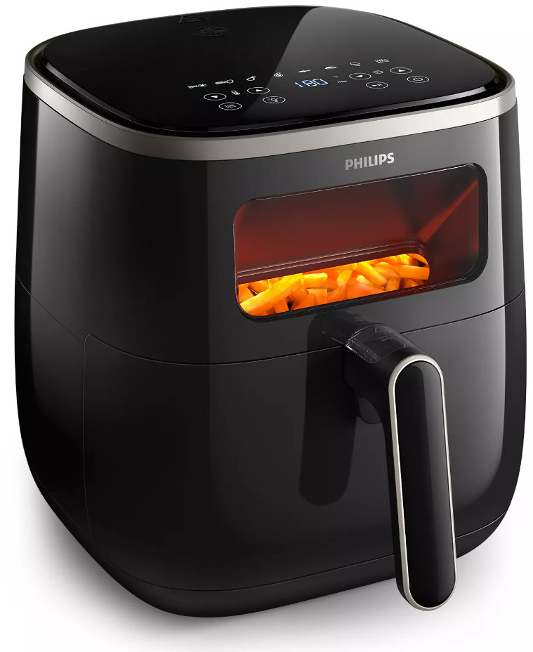 Nồi Chiên Không Dầu Điện Tử Philips HD9257 5,6L Mặt Kính Trong Suốt - Hàng Chính Hãng