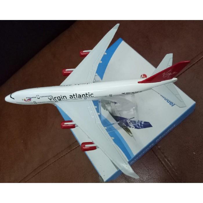 Mô hình máy bay tĩnh B747 Virgin Atlantic 16 cm