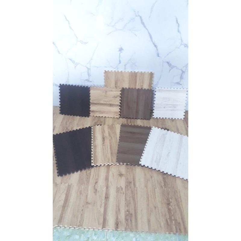 Thảm vân gỗ xám 45×45×1cm và 30×30×1cm màu gỗ nâu, trắng, gỗ vàng,