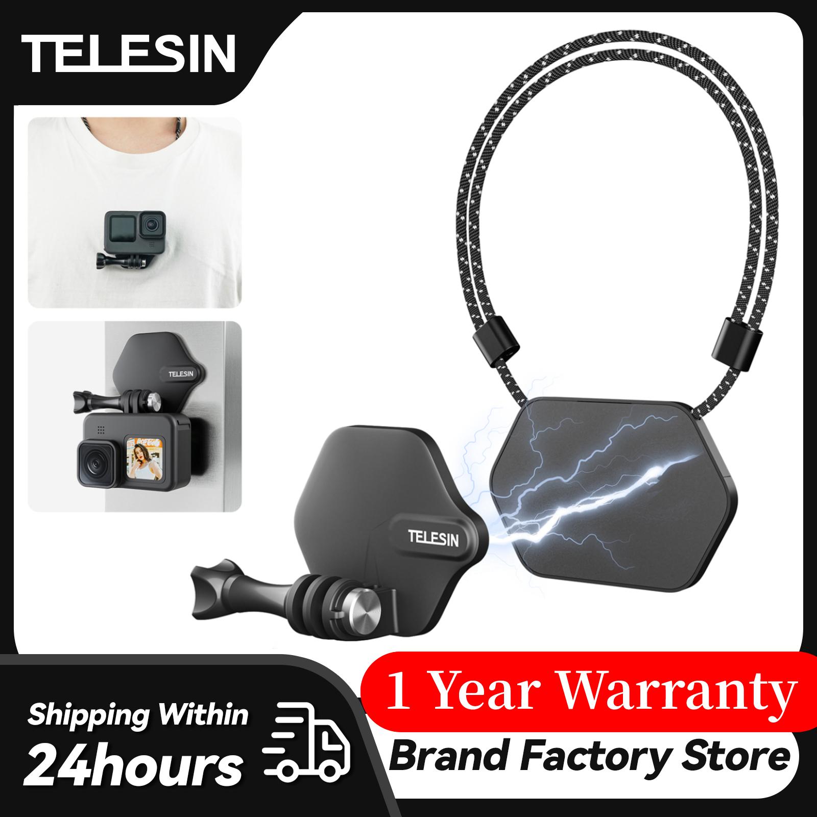 TELESIN Camera Từ Cổ Giá Đỡ Gắn Giá Treo Phát Hành Nhanh Cho GoPro Action 3 Insta360 X3 Camera Hành Động